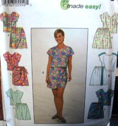7138 6 EZ SS CROP TOPS,SHORTS SARONG PANEL OR NOT PATTERN 6-16